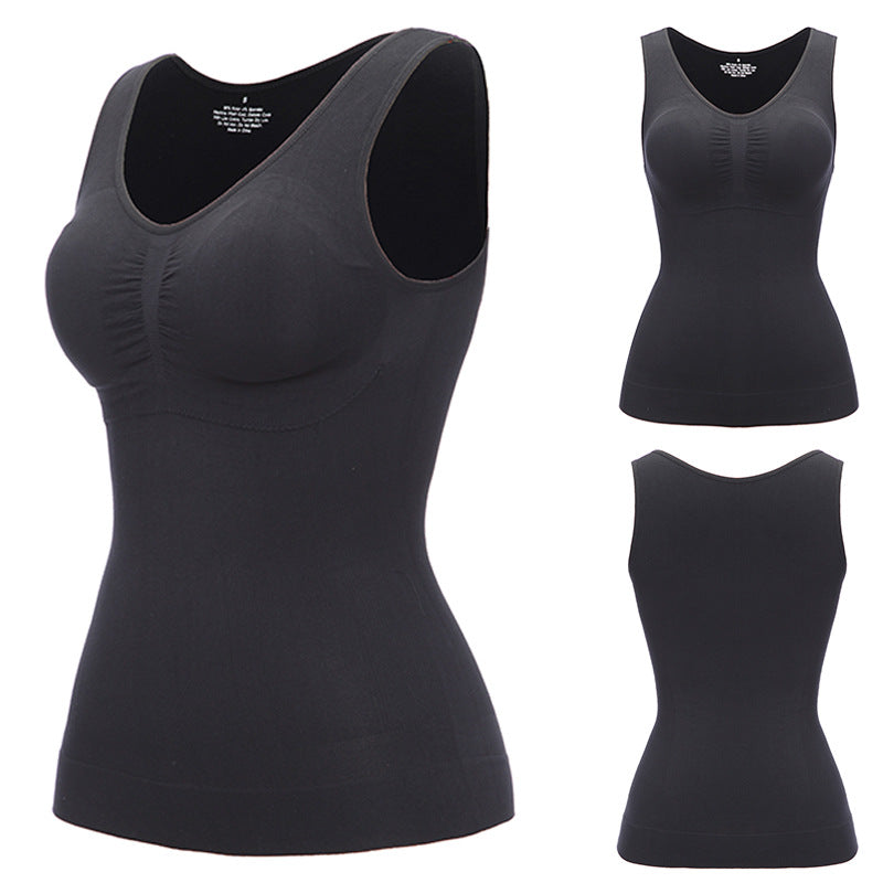 Body Shaping Clothes Underwired Padded Belly Contracting Sports Vest