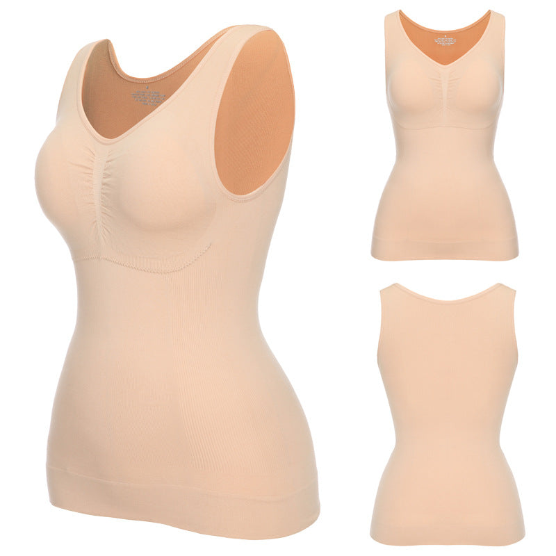 Body Shaping Clothes Underwired Padded Belly Contracting Sports Vest