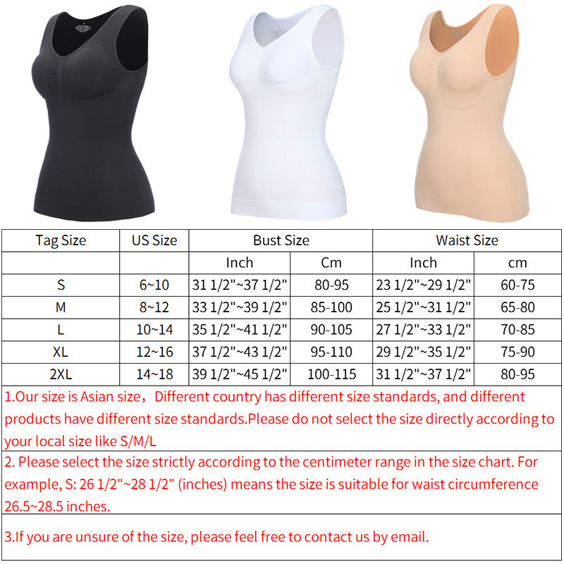 Body Shaping Clothes Underwired Padded Belly Contracting Sports Vest
