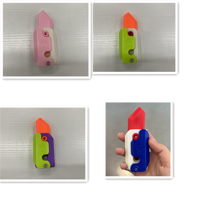 Gravity Cub Jumping Radish Knife - 3D Printing Decompression Toy