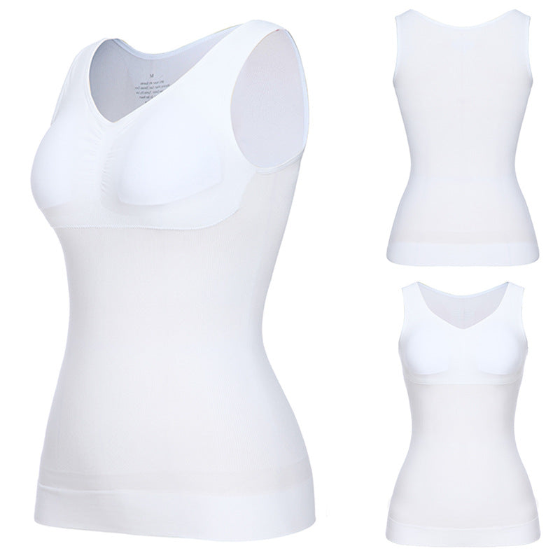 Body Shaping Clothes Underwired Padded Belly Contracting Sports Vest