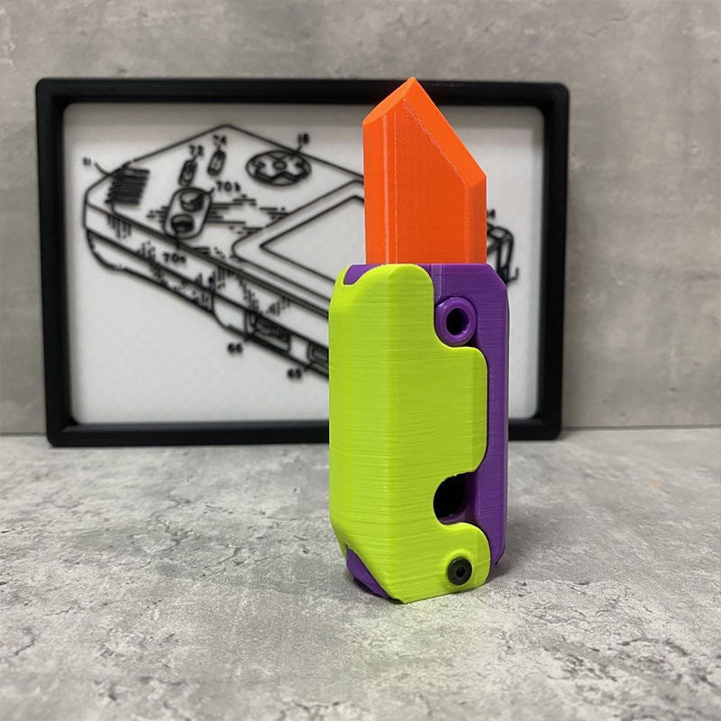 Gravity Cub Jumping Radish Knife - 3D Printing Decompression Toy