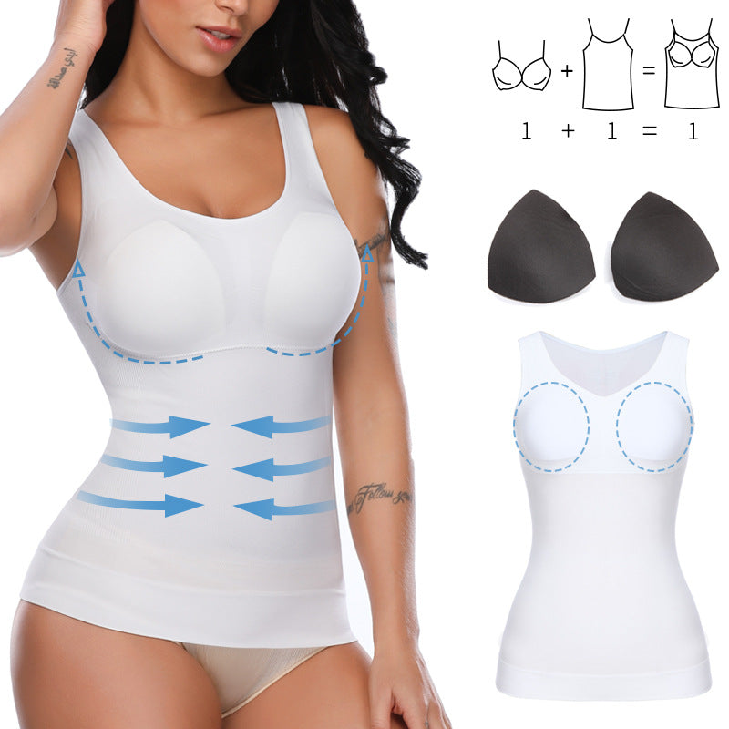 Body Shaping Clothes Underwired Padded Belly Contracting Sports Vest