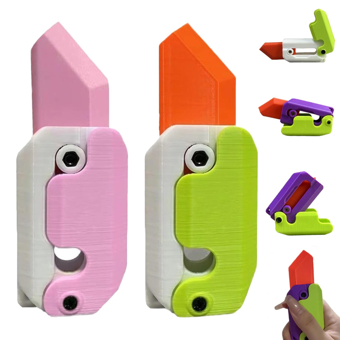 Gravity Cub Jumping Radish Knife - 3D Printing Decompression Toy